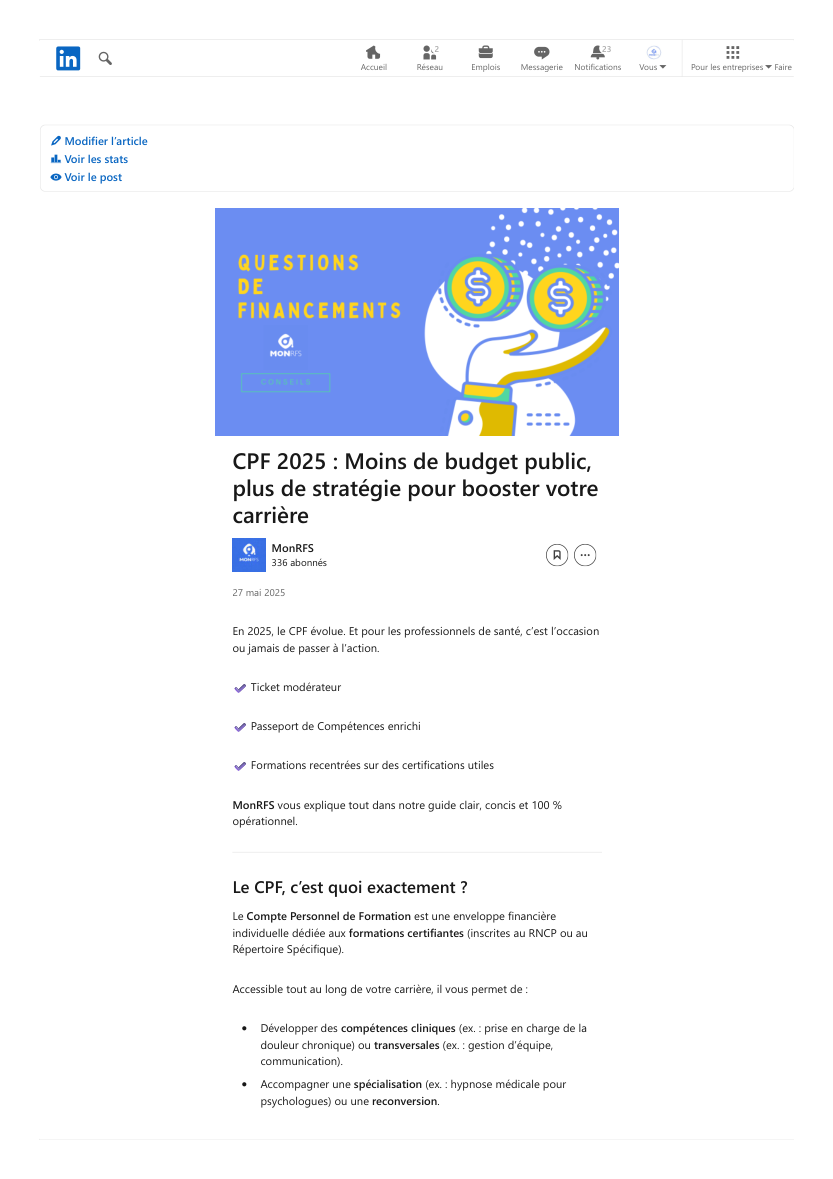 CPF 2025 : moins de budget public, plus de stratégie pour booster votre carrière