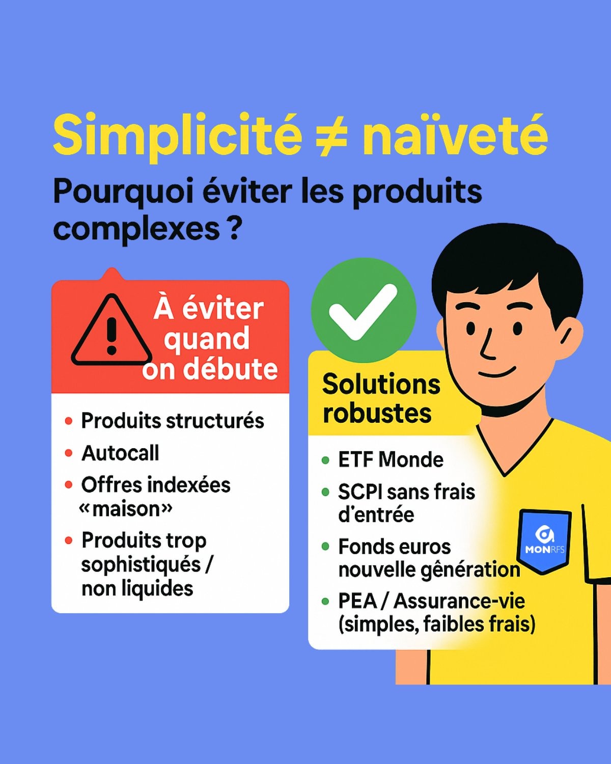 Simplicité ≠ naïveté : éviter les produits opaques — illustration soignants libéraux, MonRFS