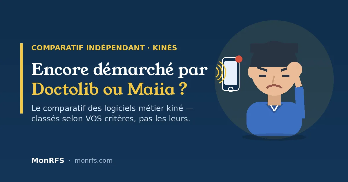 Comparatif des logiciels métier pour kinésithérapeutes 2026 — MonRFS
