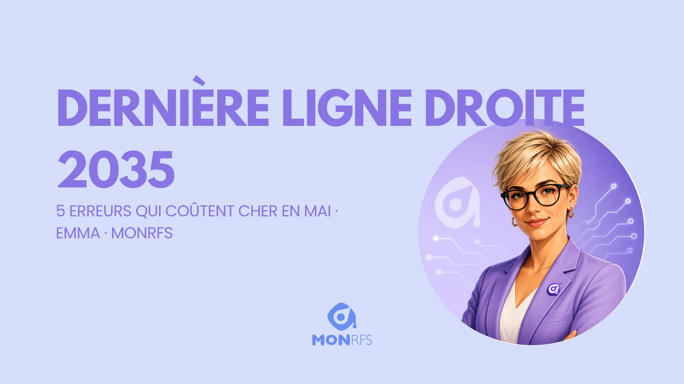 Derni&egrave;re ligne droite 2035 — 5 erreurs qui co&ucirc;tent cher en mai, Emma agent fiscal MonRFS