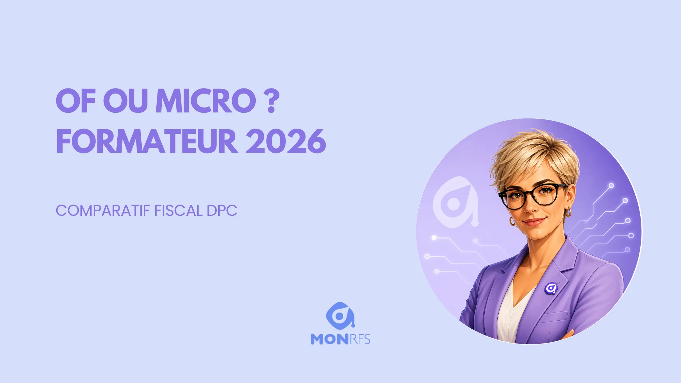 OF ou auto-entrepreneur ? Fiscalit&eacute; compar&eacute;e 2026 pour devenir formateur DPC — Emma agent fiscal MonRFS