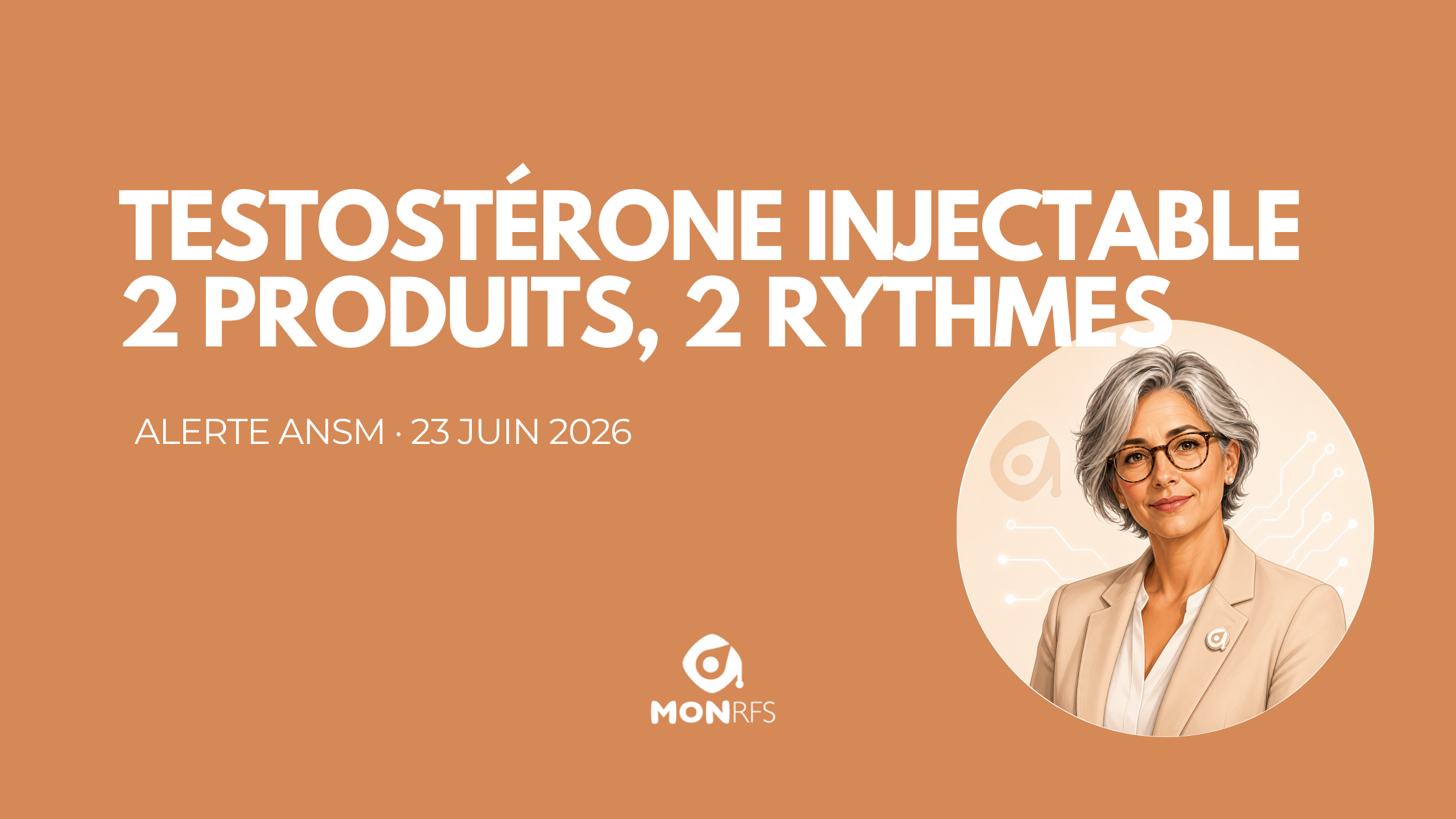 Alerte ANSM du 23 juin 2026 — Testostérone Besins (undécanoate) et Androtardyl (énantate) ne sont pas substituables : 2 produits, 2 rythmes d'injection — MonRFS