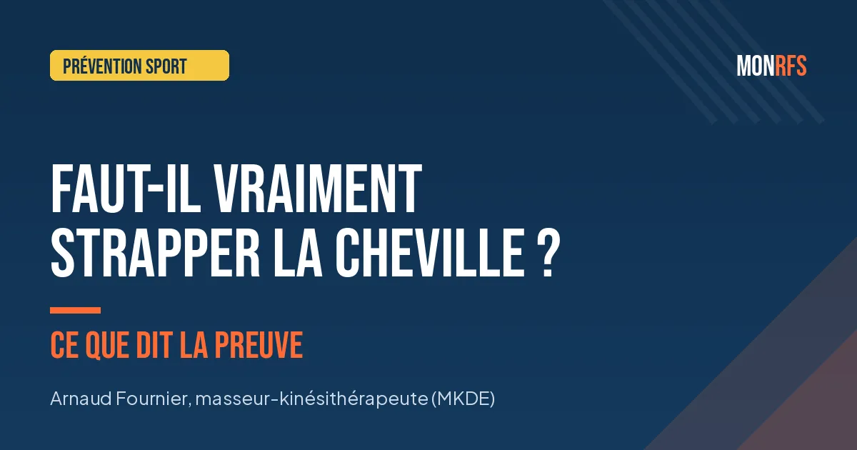 Faut-il vraiment strapper la cheville ? Ce que dit la preuve — MonRFS